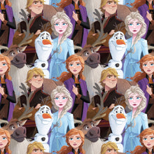 Load image into Gallery viewer, Frozen Characters Elsa Anna Olaf Kristoff Sven Packed Fabric Nurse Medical Scrub Top Unisex Style for Men & Women