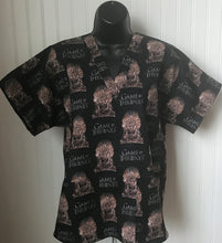 Load image into Gallery viewer, Game of Thrones Medical Scrub Top The Iron Throne Unisex Style for Men & Women