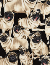 Load image into Gallery viewer, Pugs Medical Scrub Top Dogs Veterinary Tech Unisex Relaxed Style for Men & Women