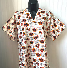Load image into Gallery viewer, Size Small Gobble Gobble Til You Wobble Thanksgiving Turkey Scrub Top Unisex Style Shirt for Men & Women *IN STOCK *READY TO SHIP