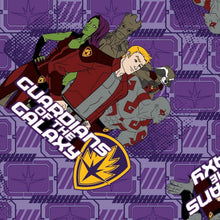 Load image into Gallery viewer, Guardian of the Galaxy Characters Purple Fabric Nurse Medical Scrub Top Unisex Style Shirt for Men & Women