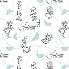 Load image into Gallery viewer, Meet the Jetsons Cartoon Jetson Family White Fabric Nurse Medical Scrub Top Unisex Style Shirt for Men & Women