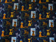 Load image into Gallery viewer, Medical Scrub Top Curious Kitty Cats Will Play When Everyone is Away Vet Tech Unisex Style for Men & Women