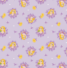 Load image into Gallery viewer, Tangled Rapunzel Wreaths Lavender Purple Fabric Nurse Medical Scrub Top Unisex Style for Men & Women *LAST ONE