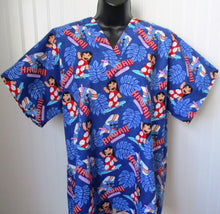 Load image into Gallery viewer, Lilo & Stitch Medical Scrub Top Hawaii Surf Club Unisex Style for Men & Women