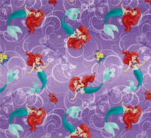 Load image into Gallery viewer, Size Small Little Mermaid Always Make a Splash Purple Fabric Medical Scrub Top Unisex Style Shirt for Men & Women *IN STOCK *READY TO SHIP