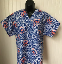 Load image into Gallery viewer, Baseball New York Mets Medical Relaxed Scrub Top Unisex Style Men's Scrub Top Women's Scrub Top