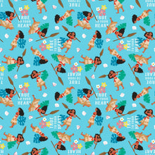 Load image into Gallery viewer, Moana True to Your Heart Blue Fabric Nurse Medical Scrub Top Unisex Style for Men & Women