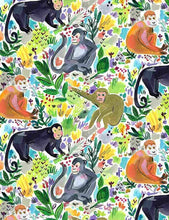 Load image into Gallery viewer, Monkey Jungle Fabric Unisex Medical Surgical Scrub Caps Men & Women Tie Back and Bouffant Hat Styles