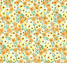 Load image into Gallery viewer, Floral Medical Scrub Top Beautiful Gold Yellow Flower Patch Unisex Style for Men & Women