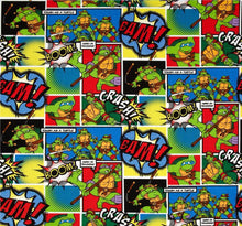 Load image into Gallery viewer, TMNT Ninja Turtles Comic Book Medical Scrub Hats Unisex Men & Women Tie Back and Bouffant Hat Styles
