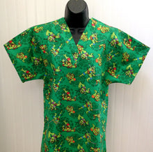 Load image into Gallery viewer, TMNT Teenage Mutant Ninja Turtles Shells Medical Scrub Top Unisex Style for Men & Women