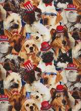 Load image into Gallery viewer, Patriotic Medical Scrub Top USA Puppy Dogs Packed Veterinary Tech Unisex Style for Men & Women