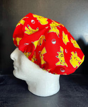 Load image into Gallery viewer, Video Game Pokemon Medical Scrub Hats Men & Women Tie Back and Bouffant Hat Styles