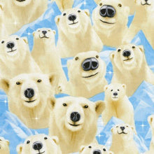 Load image into Gallery viewer, Polar Bear Selfies Fabric Unisex Medical Surgical Scrub Caps Men & Women Tie Back and Bouffant Hat Styles