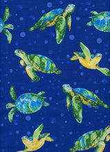 Load image into Gallery viewer, Sea Turtle Medical Scrub Hats Unisex Men & Women Tie Back and Bouffant Hat Styles