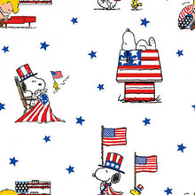 Load image into Gallery viewer, Patriotic USA Flag Peanuts Characters Snoopy White Fabric Nurse Medical Top Unisex Shirt Style for Men & Women
