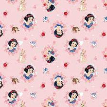 Load image into Gallery viewer, Snow White Forest Animals Red Apple on Pink Fabric Nurse Medical Scrub Top Unisex Style for Men & Women