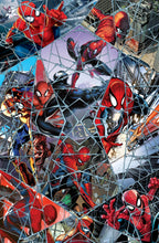 Load image into Gallery viewer, Super Hero Spider-Man Mosaic Digital Print Fabric Nurse Medical Scrub Top Unisex Style Shirt for Men & Women