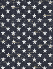 Load image into Gallery viewer, Patriotic Distressed White Stars on Denim Blue Fabric Nurse Medical Scrub Top Unisex Style for Men & Women