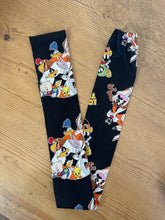 Load image into Gallery viewer, Looney Tunes Cartoon Characters Black Fabric Stethoscope sock cover for Medical Professionals