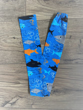 Load image into Gallery viewer, Ocean Sea Mammal Sharks & Fish Stethoscope sock cover for Medical Professionals