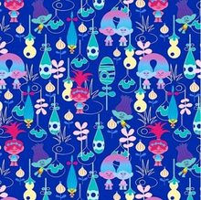 Load image into Gallery viewer, Trolls Cartoon Packed Blue Fabric Nurse Medical Scrub Top Unisex Style for Men & Women