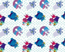 Load image into Gallery viewer, Trolls Friends Cartoon White Fabric Unisex Medical Surgical Scrub Caps Men & Women Tie Back and Bouffant Hat Styles