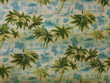 Load image into Gallery viewer, Hawaiian Medical Scrub Top Tropical Palm Trees Sunbathers Umbrella Unisex Style for Men & Women