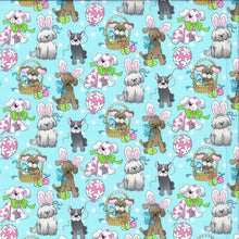 Load image into Gallery viewer, Easter Bunny Puppy Dogs Unisex Medical Surgical Scrub Caps Men &amp; Women Tie Back and Bouffant Hat Styles
