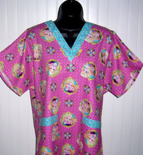 Load image into Gallery viewer, Size Medium Frozen Sisters Anna Elsa Medical Scrub Shirt for Men &amp; Women *IN STOCK *READY TO SHIP
