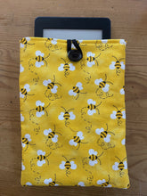 Load image into Gallery viewer, BEES YELLOW FABRIC KINDLE SLEEVE SOFT &amp; PADDED 6" 7" Models
