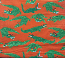Load image into Gallery viewer, ROCKIN' CROCODILES WITH SUNGLASSES ORANGE Medical Scrub Top Unisex Style for Men &amp; Women
