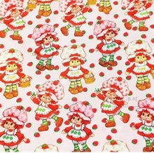 Load image into Gallery viewer, Vintage STRAWBERRY SHORTCAKE Cartoon light pink Medical Scrub Top Characters Packed Unisex Style for Men &amp; Women
