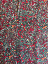 Load image into Gallery viewer, Green and Red Paisley Geometric Print Medical Scrub Top Unisex Style for Men &amp; Women 1 AVAILABLE
