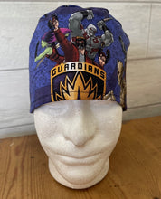 Load image into Gallery viewer, Guardian of the Galaxy Characters Purple Fabric Unisex Medical Surgical Scrub Caps Men &amp; Women Tie Back and Bouffant Hat Styles
