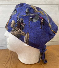 Load image into Gallery viewer, Guardian of the Galaxy Characters Purple Fabric Unisex Medical Surgical Scrub Caps Men &amp; Women Tie Back and Bouffant Hat Styles
