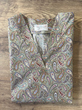 Load image into Gallery viewer, Paisley Sage Green Medical Scrub Top Unisex Style for Men &amp; Women
