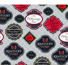 Load image into Gallery viewer, KENTUCKY DERBY MILLIONAIRES ROW Fabric Unisex Medical Surgical Scrub Caps Men &amp; Women Tie Back and Bouffant Hat Styles
