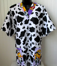 Load image into Gallery viewer, Size Small MINIONS COWHIDE with PURPLE MINIONS fabric Inspired Unisex Style Shirt for Men &amp; Women *IN STOCK *READY TO SHIP
