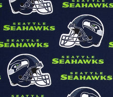 Load image into Gallery viewer, SEATTLE SEAHAWKS FOOTBALL inspired fabric Cat and Dogs Bandana Easy Slide over collar
