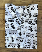 Load image into Gallery viewer, Baseball Chicago White Sox Medical Relaxed Scrub Top Unisex Style Men's Scrub Top Women's Scrub Top
