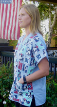 Load image into Gallery viewer, Size Medium MICKEY MOUSE BLUE GINGHAM Inspired Unisex Style Shirt for Men &amp; Women *IN STOCK *READY TO SHIP
