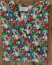 Load image into Gallery viewer, Beauty and the Beast Belle Medical Scrub Top Stained Glass Window Tiles Unisex Style for Men &amp; Women
