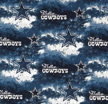 Load image into Gallery viewer, Football Cowboys Blue White Tie Dyed Fabric Medical Scrub Top Unisex Relaxed Fit Style Men's Scrub Top &amp; Women's Scrub Top
