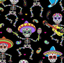 Load image into Gallery viewer, Día de los Muertos Sugar Skull Day of the Dead Celebration Unisex Medical Surgical Scrub Caps Men &amp; Women Tie Back and Bouffant Hat Styles
