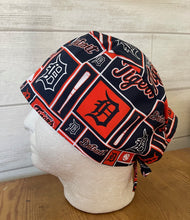Load image into Gallery viewer, DETROIT TIGERS Baseball Unisex Medical Surgical Scrub Caps Men &amp; Women Tie Back and Bouffant Hat Styles
