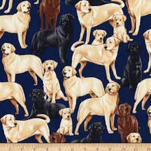 Load image into Gallery viewer, Labrador Retriever Puppy Dogs Fabric Unisex Medical Surgical Scrub Caps Men &amp; Women Tie Back and Bouffant Hat Styles
