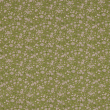 Load image into Gallery viewer, Green tan petite floral Scrub Top Floral Fabric Unisex Relaxed Style for Men &amp; Women
