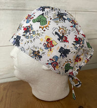 Load image into Gallery viewer, Marvel Avengers Superhero Characters Unisex Medical Scrub Caps Men &amp; Women Tie Back Bouffant Hat Styles
